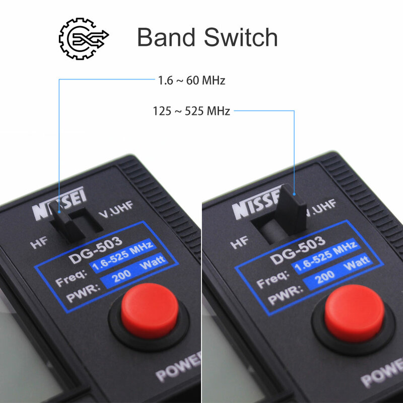 NISSEI-medidor de potencia Digital SWR original, DG-503, 1,8-525Mhz, onda corta, UV