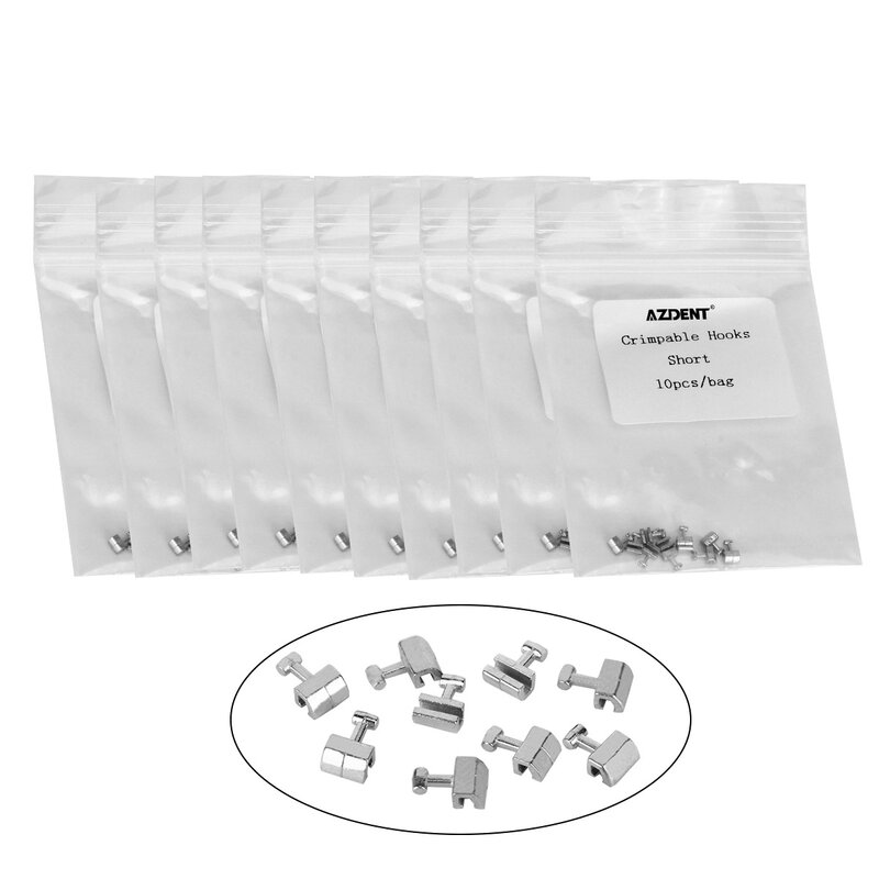 10 Buah/Paket Kait Crisable Gigi Tabung Silang Pendek Panjang Kanan/Kiri Baja Tahan Karat Multifungsi