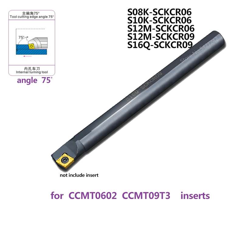 1pc S08K S10K S12M S16Q SCKCR06 SCKCR09 Internal turning tool holder CNC Lathe Cutter Tool SCKCR TOOL BAR CCMT Carbide Insert