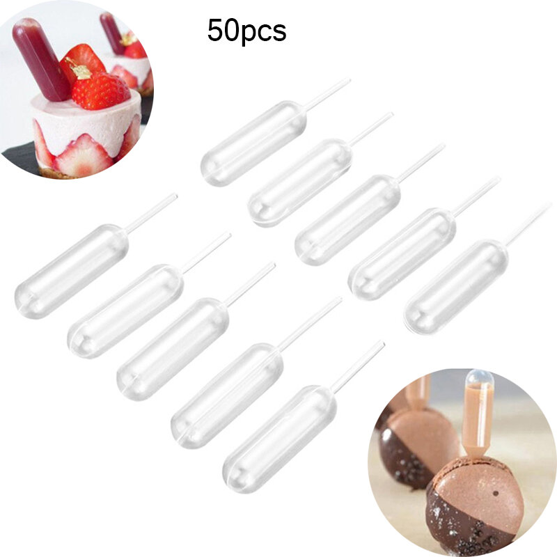 50 pezzi 4ml pipette di trasferimento di plastica spremere pipette contagocce monouso per Cupcake alla fragola gelato al cioccolato