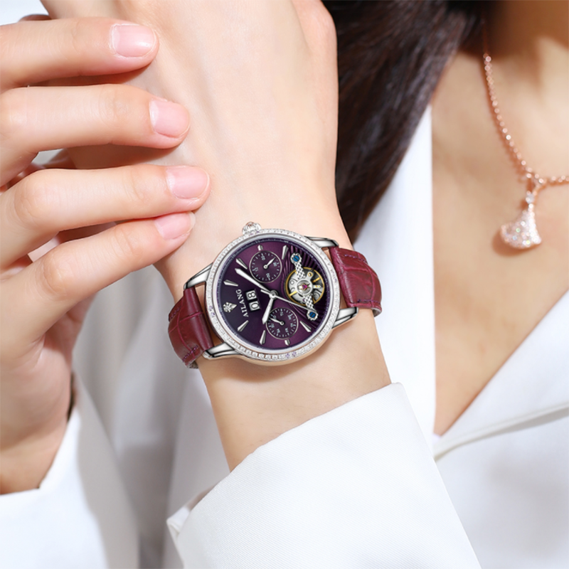 2022 AILANG новый полый календарь с бриллиантами, модные и красивые женские водонепроницаемые часы