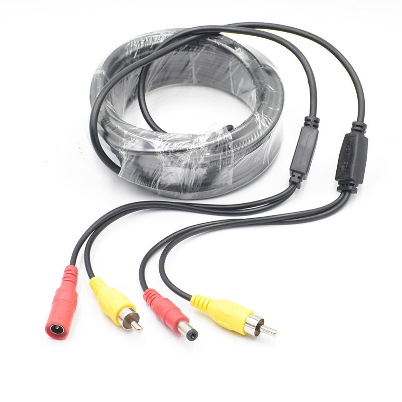 4Pin/AV DVR Camera Extension Cable RAC Aviation Connector Power Cord For CCTV Videl System/Trailer/Bus/Van/Pickups/RV
