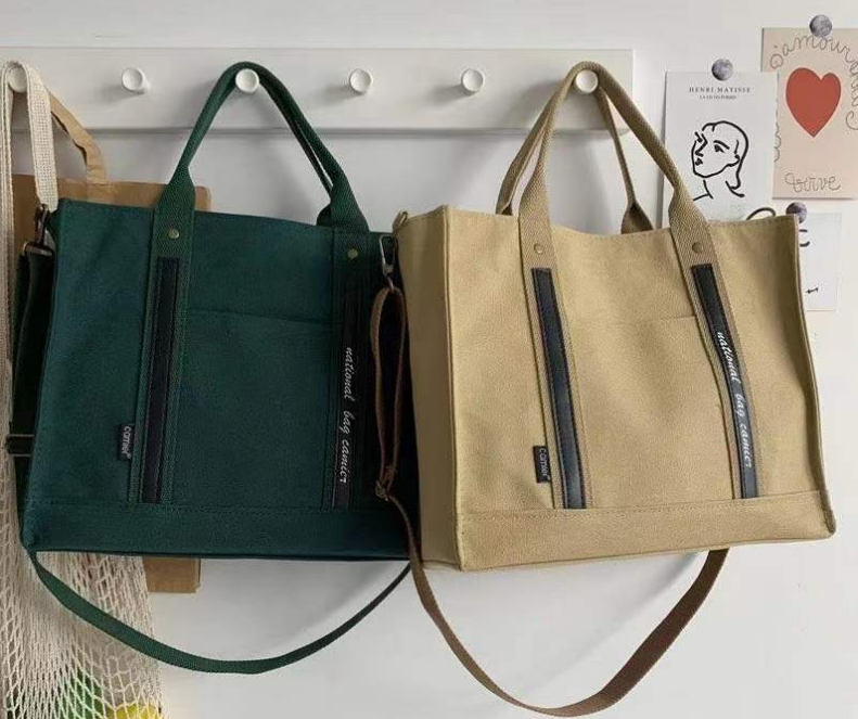 2022 new versatile ins hot rivet casual high quality canvas Tote Bags Functional package high-capacity shoulder bag handbag