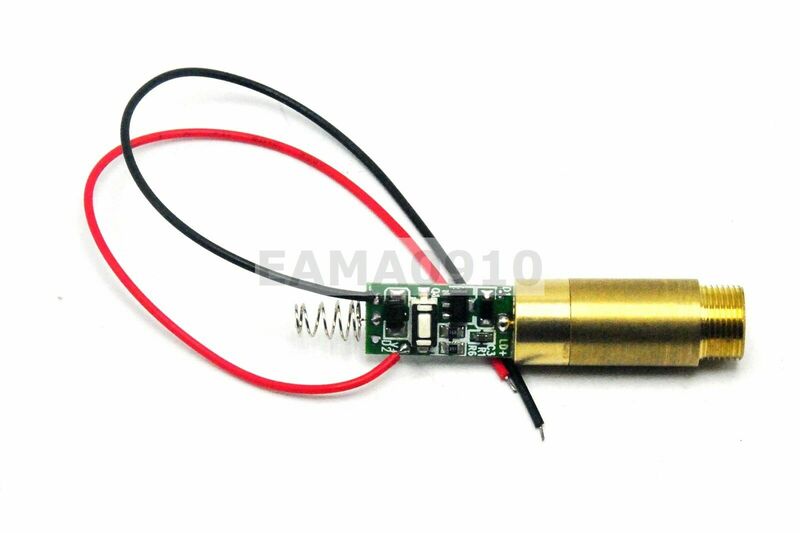 NEUE 3,7-4,2 V 650nm 200mW Rot Laser Dot Diode Modul Messing Labor/Industrie