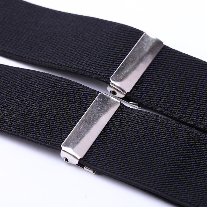 Men's Shirt Suspenders For Trousers Pants Holder Braces Wedding Suspender Straps 35mm Wide Gallus Adjustable Elastic White Black