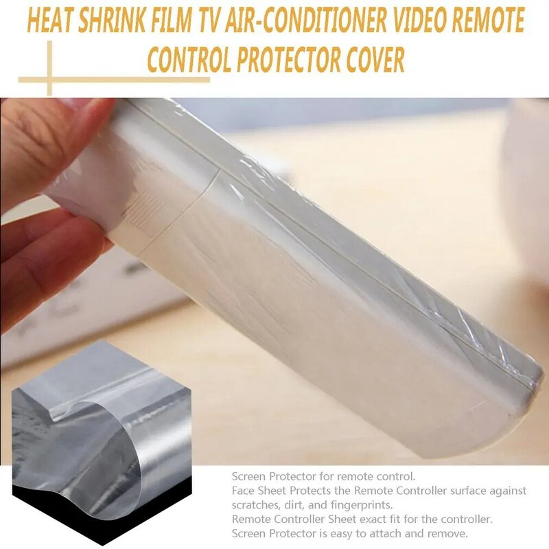 5 قطعة PPC الحرارة يتقلص غشاء تغليف بلاستيكي التلفزيون مكيف الهواء فيديو التحكم عن بعد شاشة غطاء وقائي مقاوم للماء الغبار