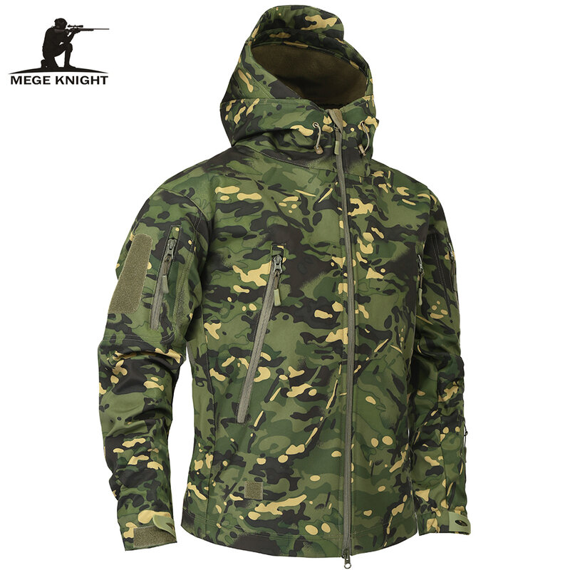 Mege Brand abbigliamento autunno giacca in pile mimetico militare da uomo abbigliamento tattico militare Multicam giacche a vento mimetiche maschili