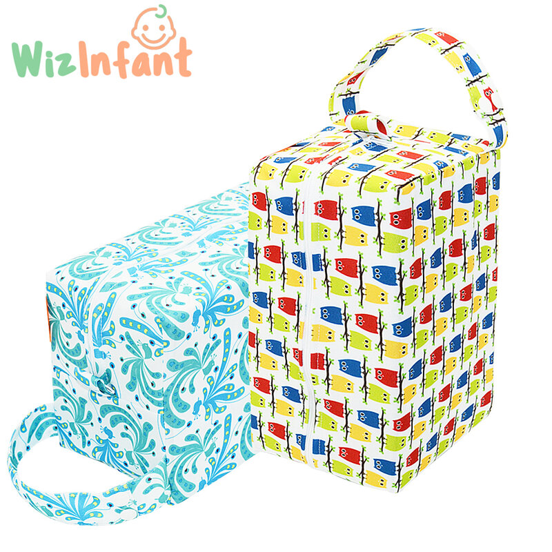 Мешок для подгузников, дышащий, многоразовый, WizInfant Baby водонепроницаемые тканевые подгузники