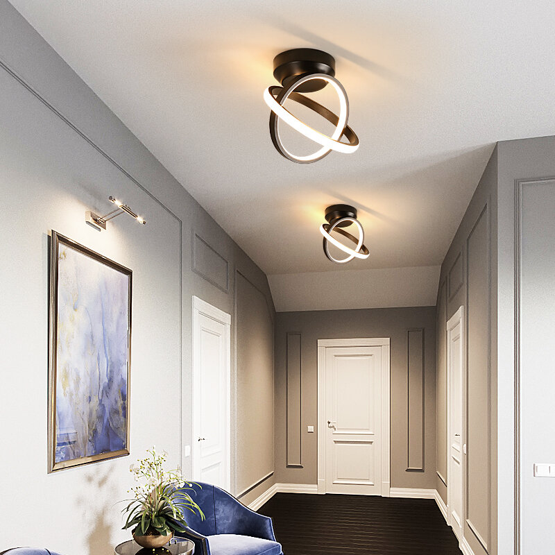 Lampu lorong Nordic, lampu gantung minimalis Modern, lampu langit-langit, ruang ganti, lampu balkon Led