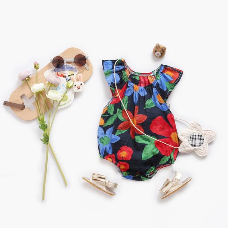 Sanlutoz/цветы от Carter's, детский костюмчик, летнее хлопковое платье для маленьких девочек; Одежда без рукавов для девочек, костюм для младенцев милый