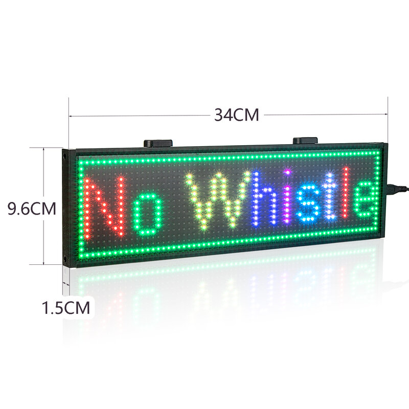 Pantalla LED de señal para coche, tablero de mensajes de desplazamiento programable, WiFi, inalámbrico, RGB, 12V