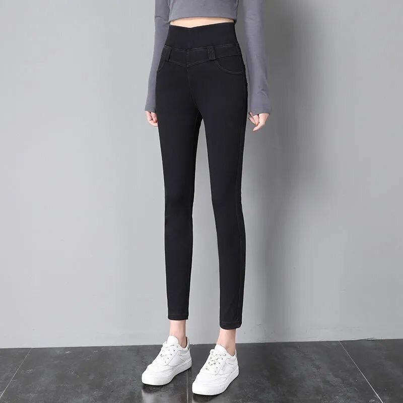 Oversized 38 Hoge Taille Denim Potlood Broek Voor Vrouwen Casual Slim Vaqueros Streetwear Jeans Elegante Skinny Stretch Pantalones