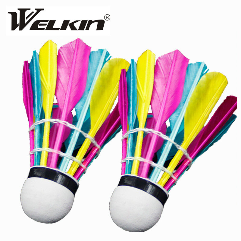 Professional bolas coloridas do badminton, petecas duráveis, acessórios do treinamento, 3 pcs