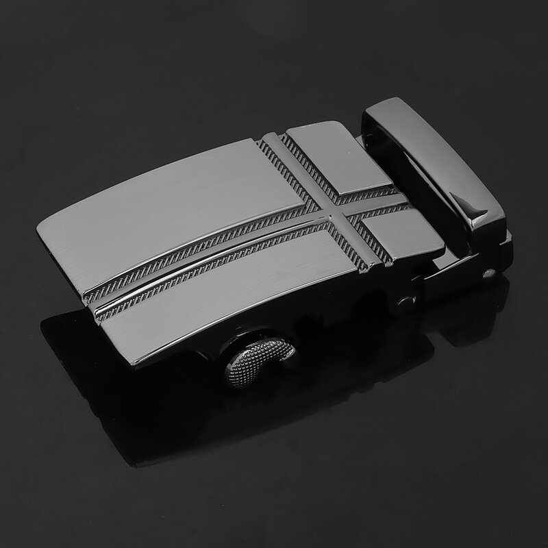 Cinturón de trinquete de METAL para hombre, hebilla automática, cinturón de cuero genuino, 36mm -39mm