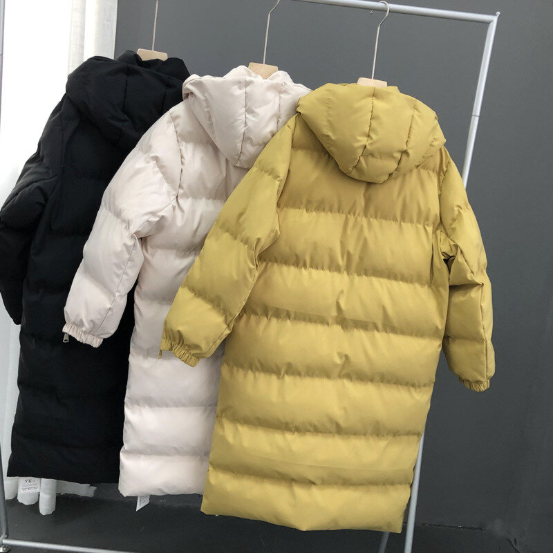 | Новинка Осень-зима 2023, Корейская стеганая куртка, свободная и толстая Супердлинная стеганая куртка Parker