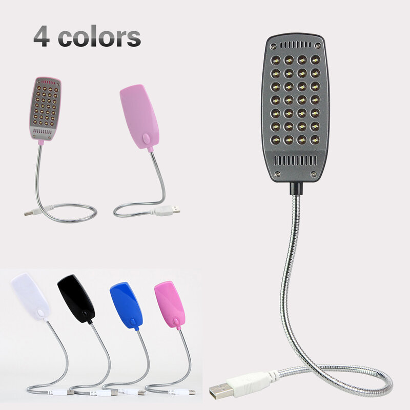 Ультраяркая Гибкая светодиодная лампа для чтения, 4 цвета, 28 светодиодный Дов, USB 2020, A1
