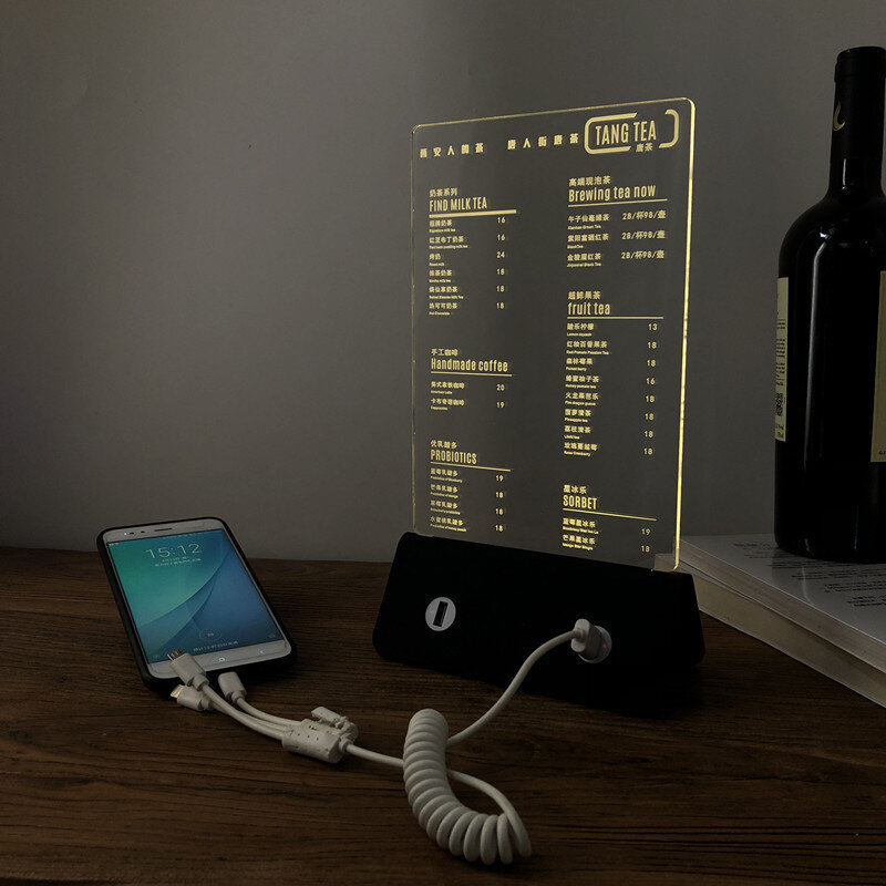 Светодиодный ночсветильник 3D под заказ, ламсветильник для освещения дома, молока, чая, кофе, ресторана, бара, светящийся меню, брендовая Настольная лампа с USB