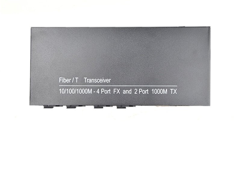 Commutateur Ethernet Gigabit 1000M, 3KM, Fiber optique, convertisseur de média, monomode, 2 Ports RJ45 et 4SC, émetteur-récepteur de Fiber optique