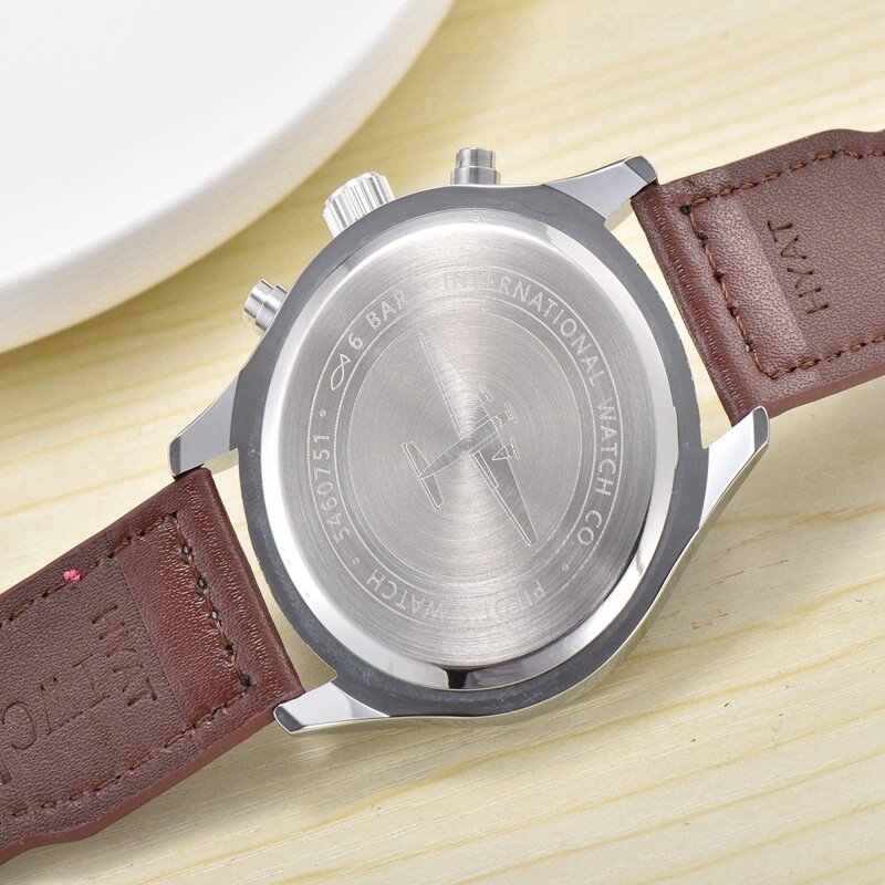 IWC-Luxus Männer Business Quarzuhr männer frauen Top Marke armbanduhr Chronograph Stop Uhren Mode 7554