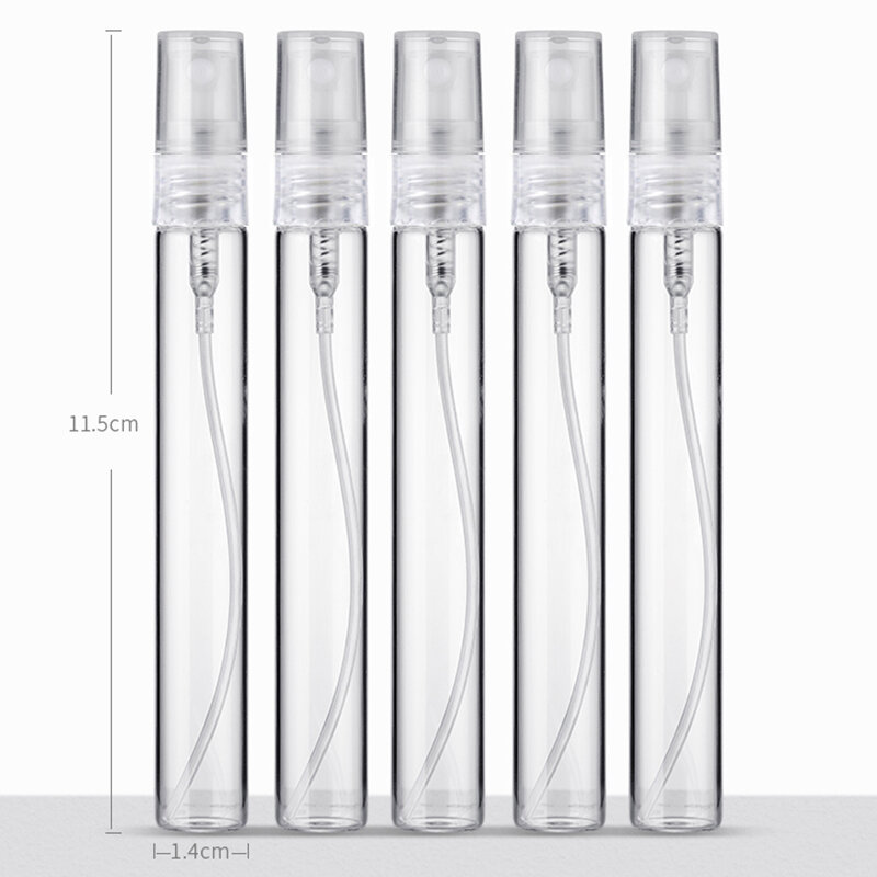 Botella de Perfume recargable de vidrio portátil para mujer, atomizador, contenedor, bomba de Perfume, botella de viaje, 8 piezas, 10ML