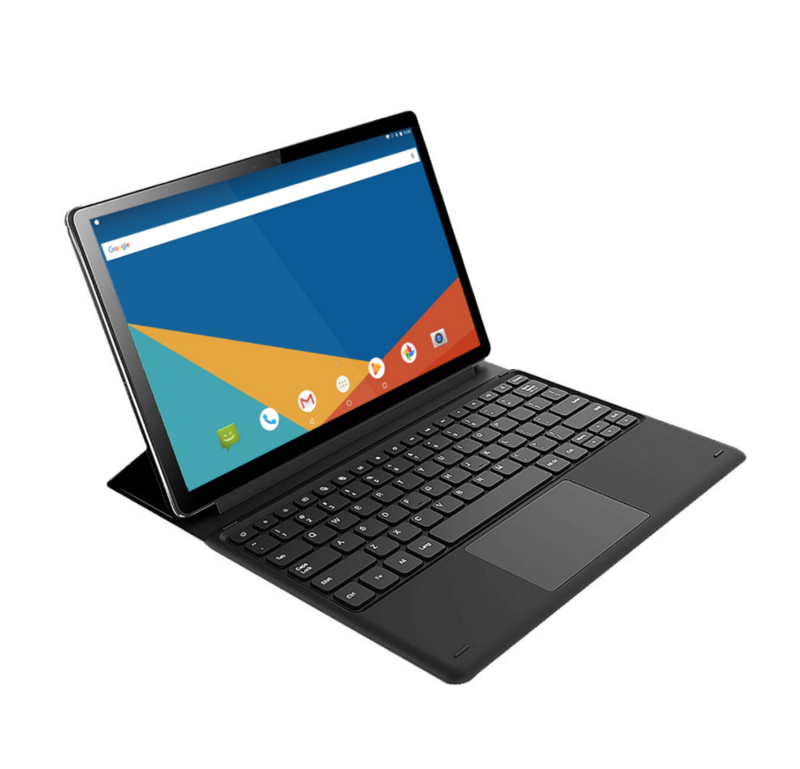 Tablet pc intel z8350 com teclado e capa de couro, 10.1 polegadas, windows, ips, tela, com windows