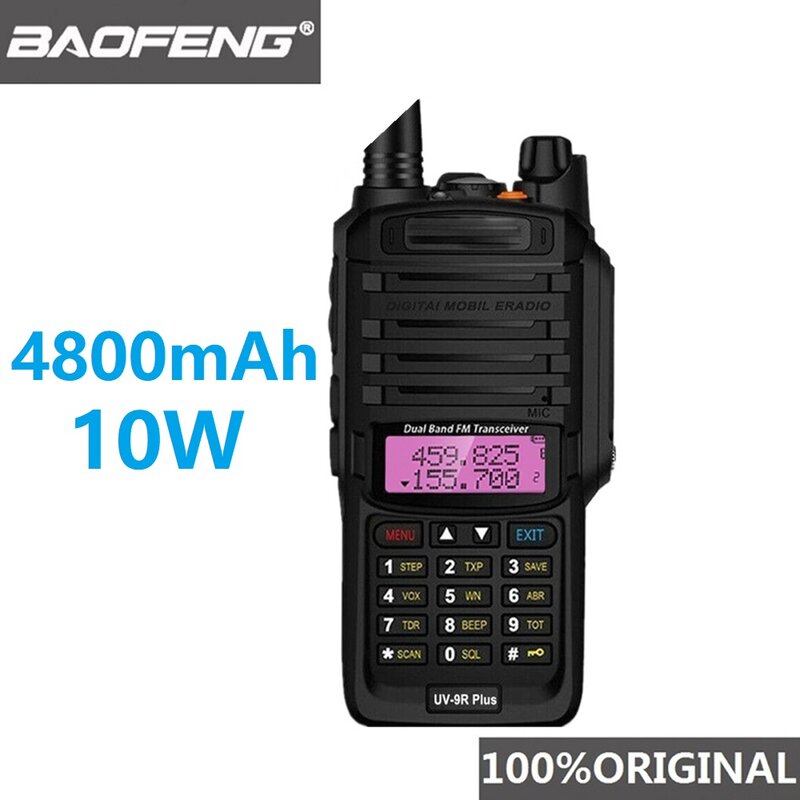 Baofeng-walkie talkie 2020 plus,防水ip67,高出力cbラジオ10wおよびuv 9r,ポータブル,双方向ラジオおよびハンティング,ノベルティUV-9R
