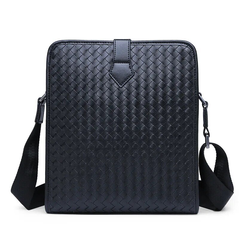 New Fashion Men's Business Shoulder Bag Woven Casual Cross body Bag Male Messenger Bag Travel Bag