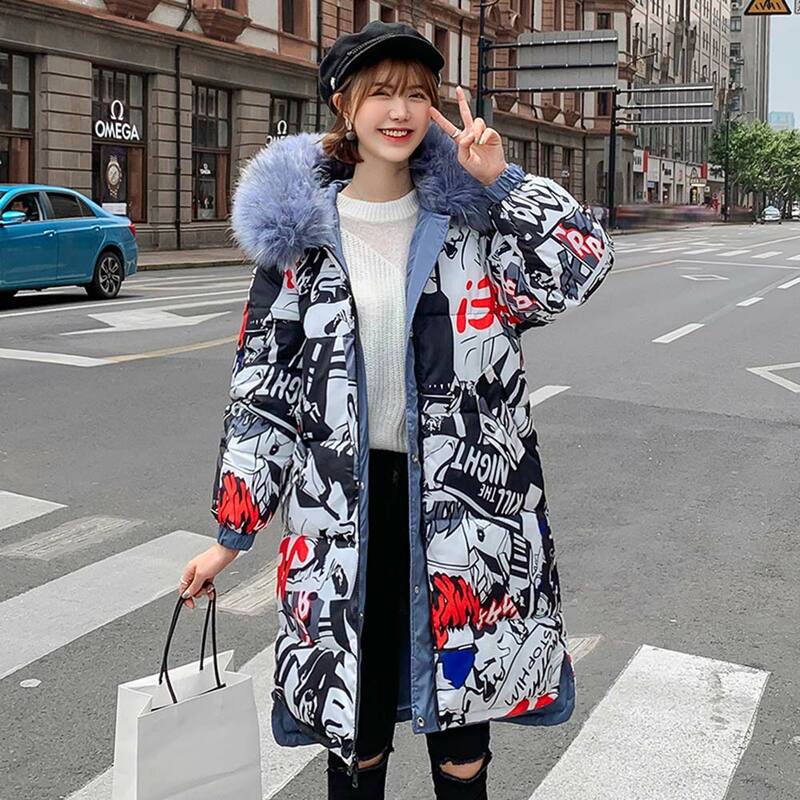 Parkas de algodón con capucha para mujer, abrigo largo informal de piel sintética con dos lados, chaqueta de invierno, novedad de 2021