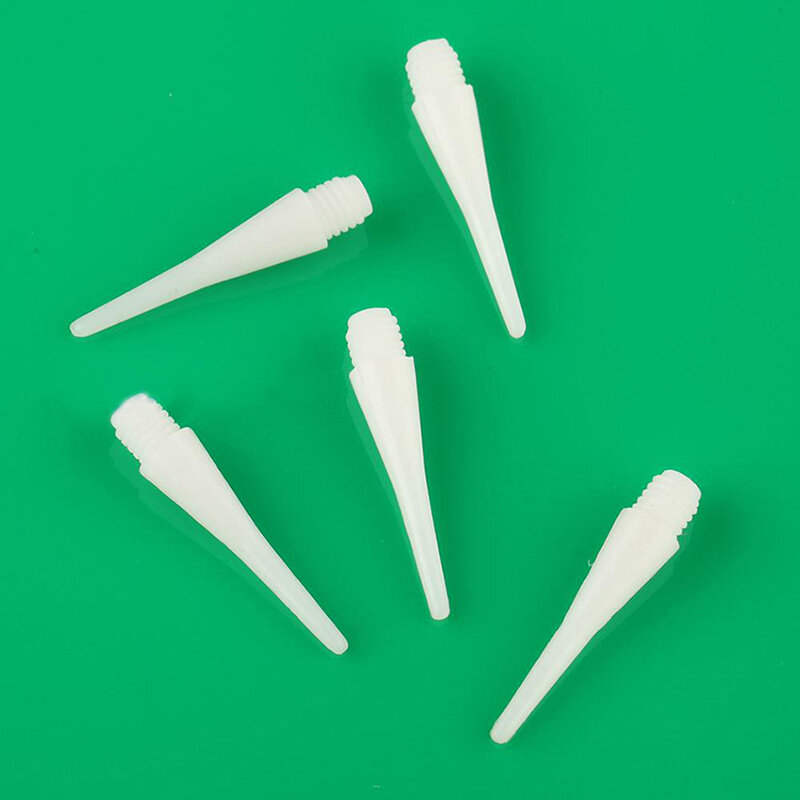 Puntas de plástico blandas y duraderas, puntas de repuesto de aguja de dardo, piezas blancas, accesorios de cabeza de dardo de seguridad, 50 piezas