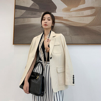 Tao Ting Li Na – veste en cuir de mouton véritable pour femme, printemps, mr16
