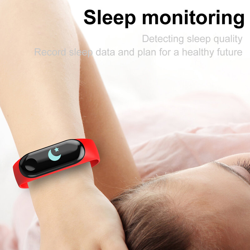 Fxm pulseira esportiva inteligente para homens e mulheres, bracelete com monitoramento da frequência cardíaca e do sono, relógio stepcounter à prova d'água com bluetooth