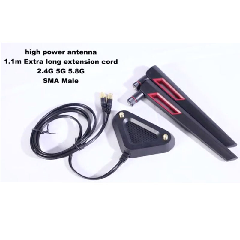 2.4G 5G 5.8G Dual Band High-Gain WiFi Omnidirectional with 2pcs 12dBi Antenna for desktop laptop router RP-SMA