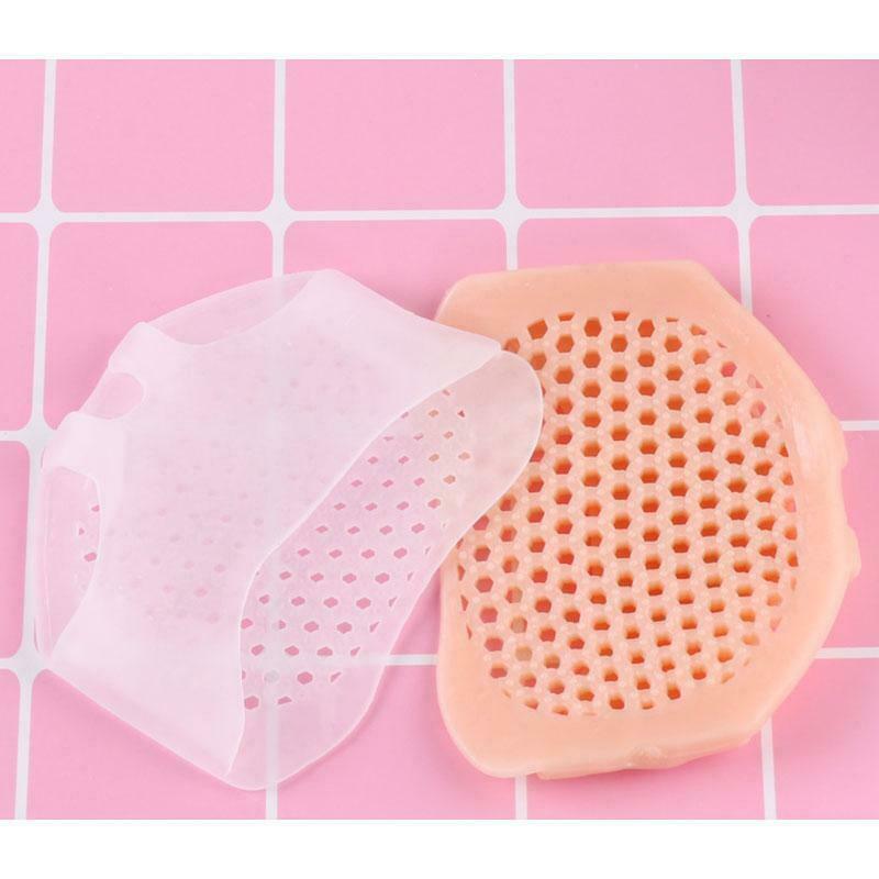Nova marca de silicone favo mel antepé almofada uso versátil reutilizável alívio da dor um par toe capa protetora