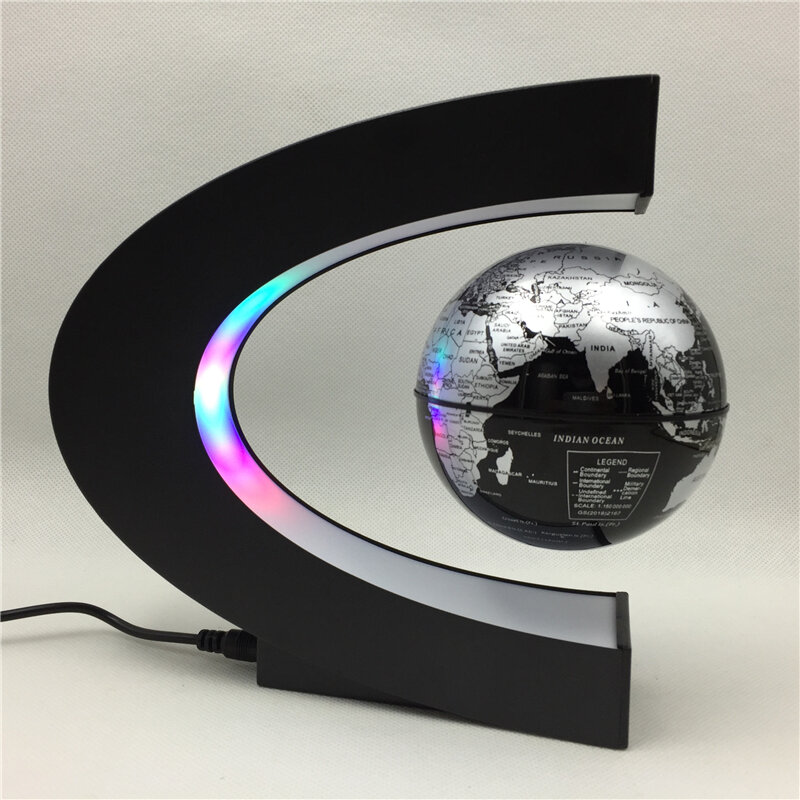 Flutuante levitação magnética globo de luz mapa do mundo eletrônico antigravidade levitação lâmpada decoração para casa luzes novidade presentes