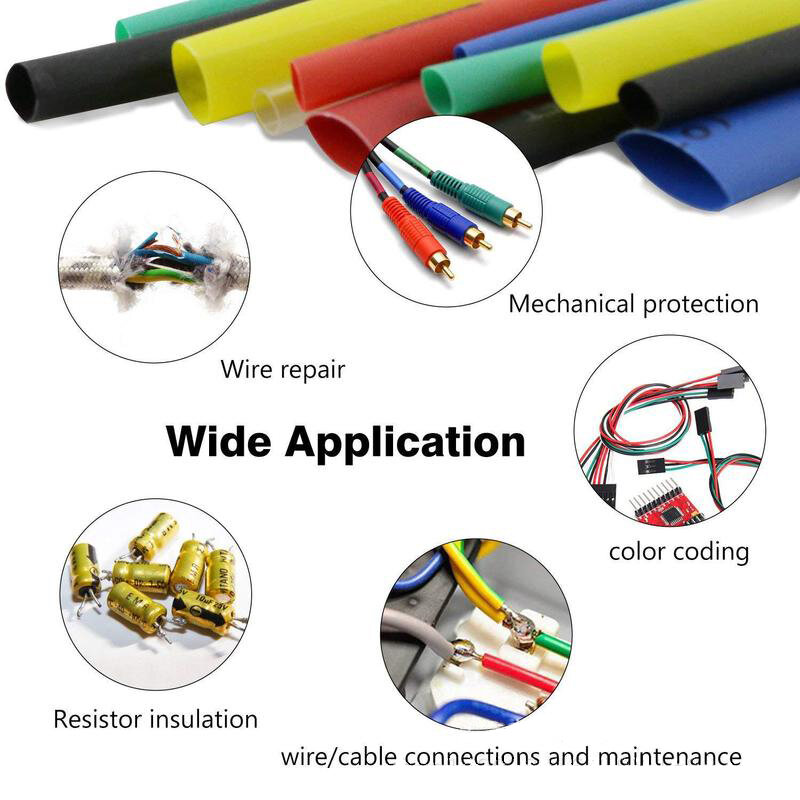 127/164/328/560Pcs Heat Shrink wrapped Shrinking Insulation Sleeving Thermal Casing Car Electrical Cable Shrink Tube Tube Kit
