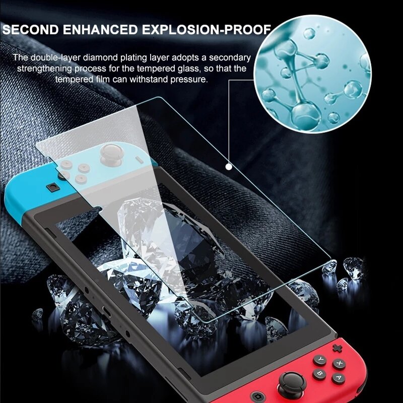 1/2/3PCS ป้องกันกระจกนิรภัยสำหรับ Nintend Switch Lite สำหรับ Nintendos Switch NS OLED แก้วอุปกรณ์เสริม