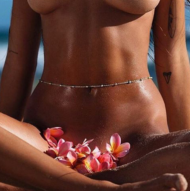 Janeman 2020 DIY nowa moda lato sexy hip talia łańcuch okrągłe koraliki łańcuch talii łańcuszek plażowy