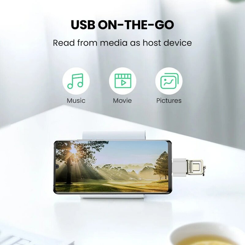 Kebidu USB 3.0 C타입 어댑터 OTG 케이블, USB 3.0 암에서 C타입 수 변환기, 안드로이드 휴대폰용 USB-C OTG 변환기