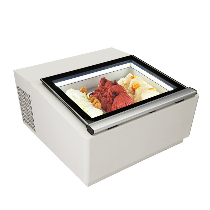 Vitrine de crème glacée à refroidissement direct, petit congélateur de bureau, 3 plateaux, 220V