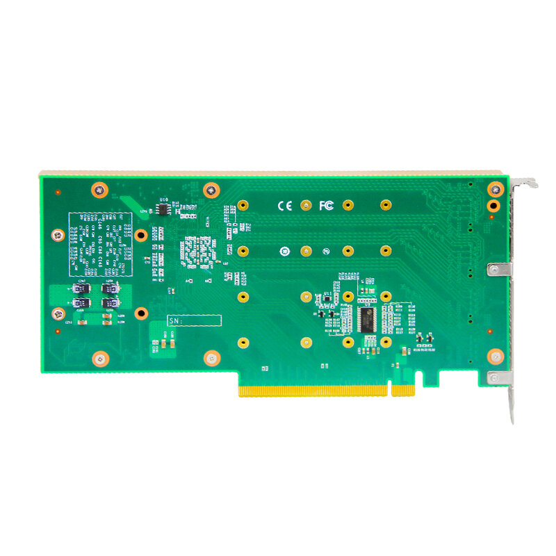 M.2 Key SSD Exp Card ANM24PE16  Quad Port PCIe3.0 X16 With PLX8748 Controller