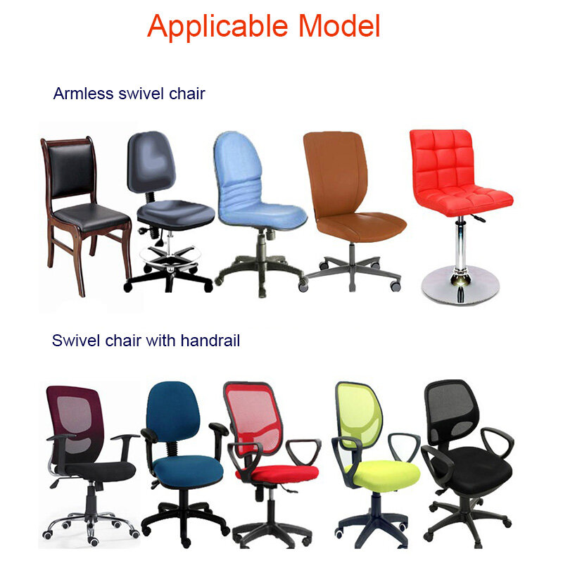 Housse de chaise pivotante, extensible, amovible, pour ordinateur de bureau, meuble lavable et rotatif, offre spéciale