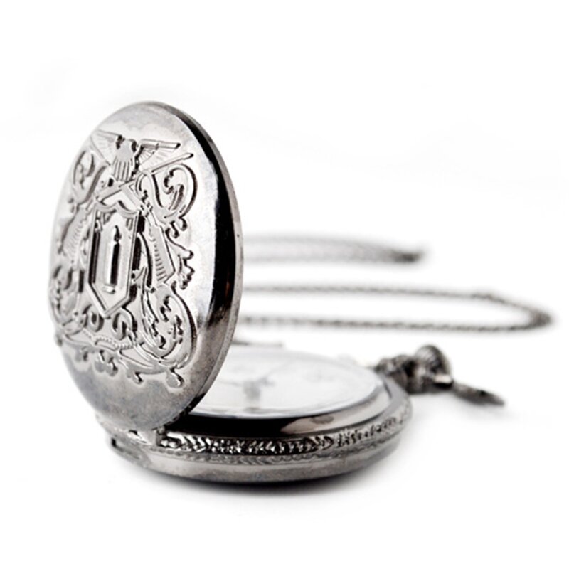 Reloj de cuarzo con diseño de bala mate para hombre, pulsera de bolsillo antigua, cadena colgante, regalo