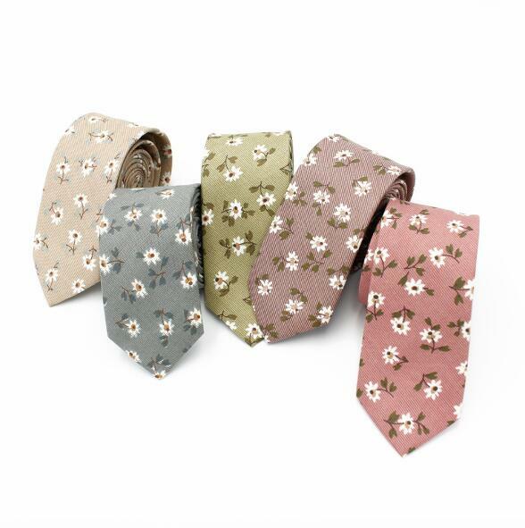 GUSLESON Fashion Cotton 6cm Tie Set For Men Printing Necktie and Handkerchief Set for Wedding Business Party Formal Gift
