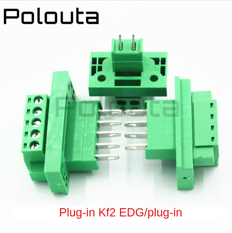 5 Pcs/set Through-wall Terminal KF2EDGWB-3.81 Pluggable Type With Ear Screw Fixed 2/3/4/8/9/10/12P 1 Female Electronic Component