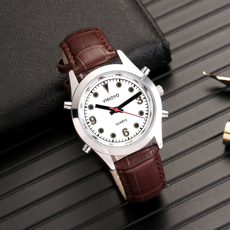 Arabski zegarek z alarmem, biała tarcza TASW-22ARAB