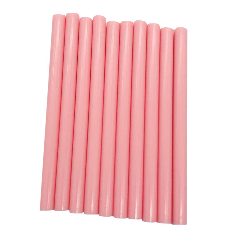 10Pcs 7*100mm Pink Colorful Hot Melt Glue Sticks Vintage Sealing Wax Envelope Invitation Stamp Security Packaging RepairTool