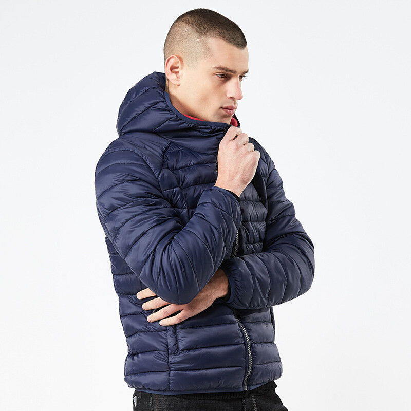MRMT 2024 브랜드 남성용 재킷, 후드 코튼 오버코트, 짧은 단색 재킷, 겉옷 의류