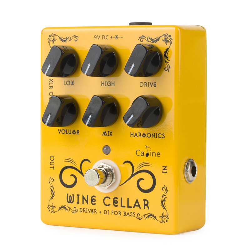 Caline-CP-60 Wine Cellar Bass Driver e DI Box Effects Pedal, True Bypass, Guitar Acessórios