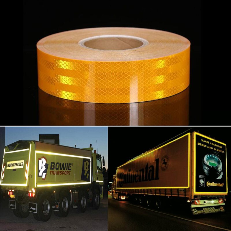 Reflective Strip Truck Trailer Reflective Tape Sticker Warning Strip Sign Night Driving Safety