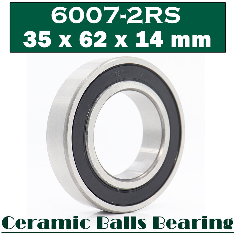 6007 Hybrid Ceramic Bearing 35*62*14 mm ( 1 PC ) Bicycle Bottom Brackets Spares 6007RS Si3N4 Ball Bearings